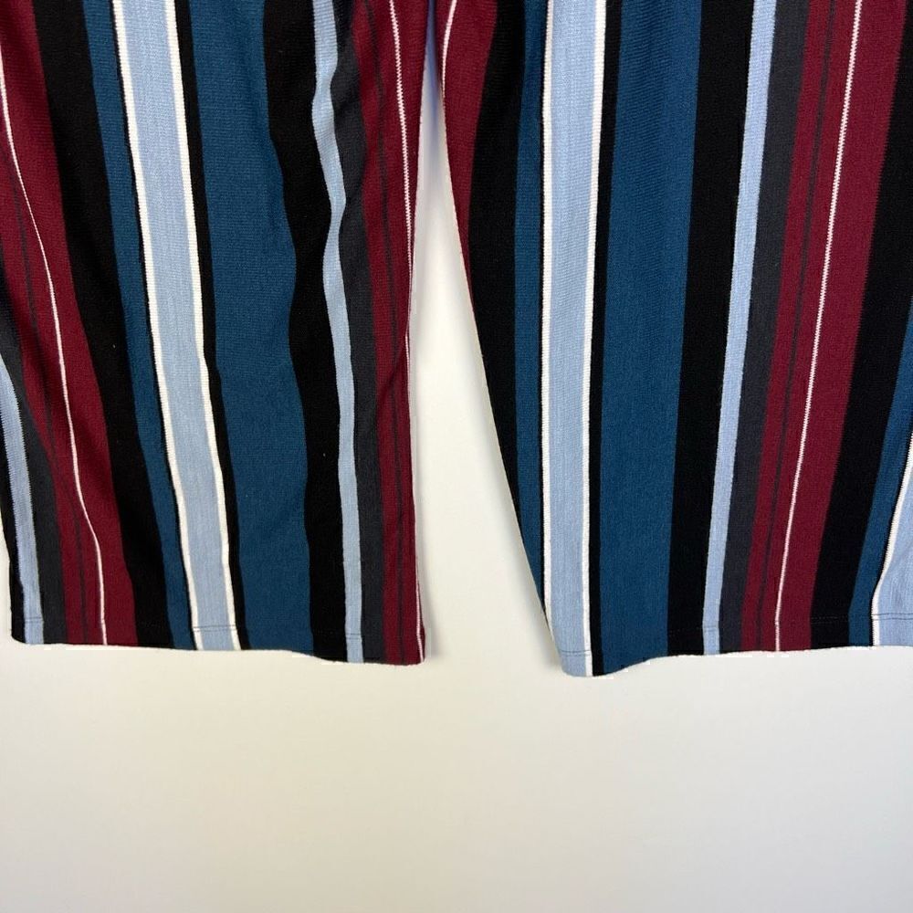 Urban Outfitters Knit Wide Leg Pants Stretchy Pull On Waist Striped size M - Picture 6 of 10